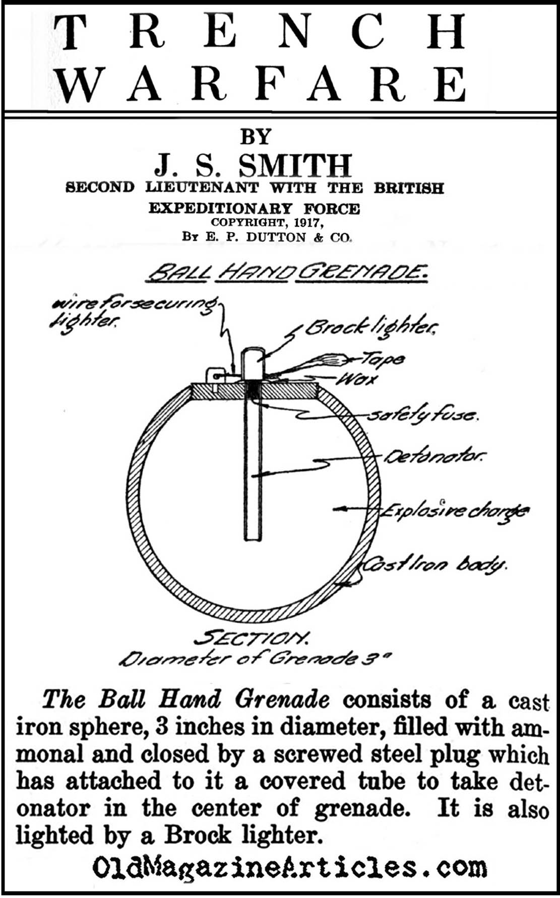 The British Ball Grenade  (Trench Warfare, 1917)